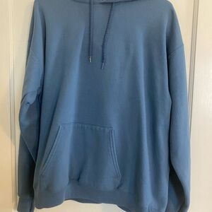 Hanes Dusty Blue Men's Pullover Hoodie - Basic Kangaroo Pocket